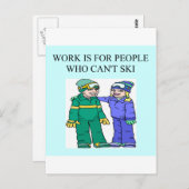 skiërs briefkaart (Voorkant / Achterkant)