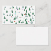 Skiers Downhill Skiing Illustratie Ski Racing Informatiekaartje (Voorkant / Achterkant)