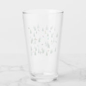 Skiers Downhill Skiing Illustration Glas (Achterkant)