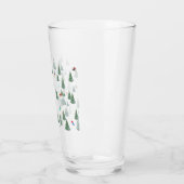 Skiers Downhill Skiing Illustration Glas (Links)
