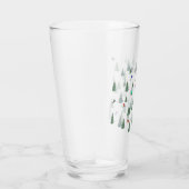 Skiers Downhill Skiing Illustration Glas (Rechts)