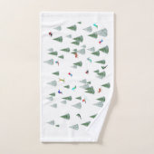 Skiers Downhill Skiing Illustration  Handdoek (Handdoek)