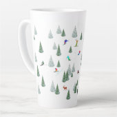 Skiers Downhill Skiing Illustration  Latte Mok (Linkerhoek)