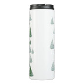 Skiers Downhill Skiing Illustration  Thermosbeker (Achterkant)