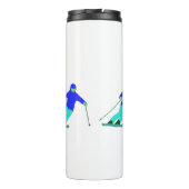 Skiers Downhill Skiing Thermosbeker (Achterkant)