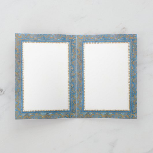 Skiërs in liefde kerst Kaart (Binnen)