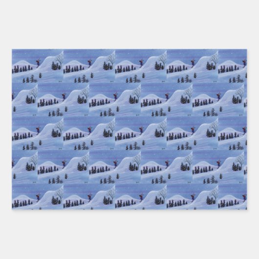 Skiers Inpakpapier Vel (Voorkant 3)