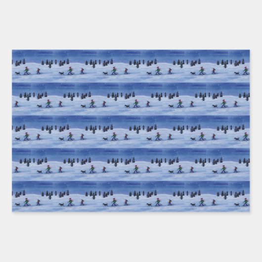 Skiers Inpakpapier Vel (Voorkant)