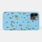 Skiërs Langlaufen Illustratie Bleekblauw Case-Mate iPhone Case (Achterkant (horizontaal))
