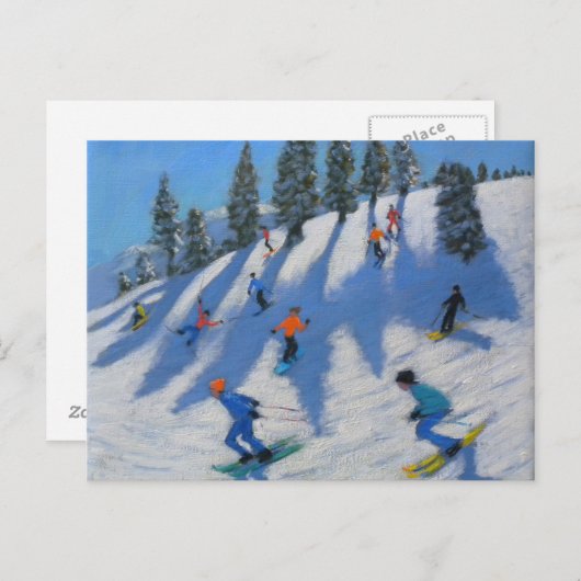 Skiers Lofer 2010 Briefkaart (Voorkant / Achterkant)