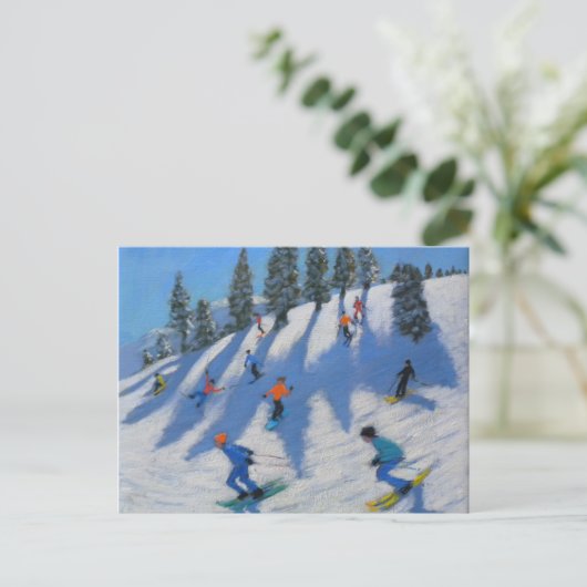 Skiers Lofer 2010 Briefkaart (Staand voorkant)