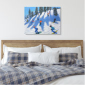 Skiers Lofer 2010 Canvas Afdruk (Insitu (Slaapkamer))