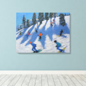 Skiers Lofer 2010 Canvas Afdruk (Insitu (Houten vloer))