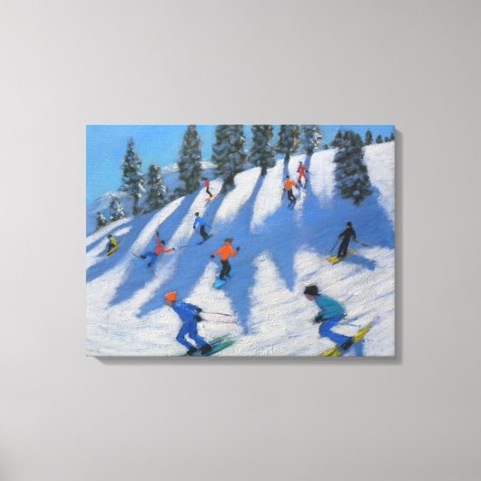 Skiers Lofer 2010 Canvas Afdruk (Voorkant)
