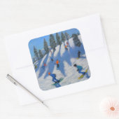 Skiers Lofer 2010 Vierkante Sticker (Envelop)