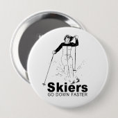 Skiërs Ronde Button 4,0 Cm (Voorkant /achterkant)
