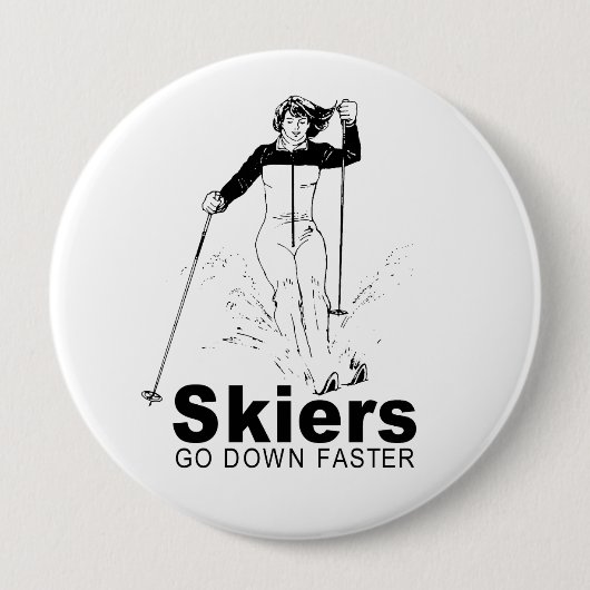 Skiërs Ronde Button 4,0 Cm (Voorkant)
