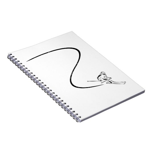 Skiers | Ski Skis Skiing Winter Gifts Notitieboek (Rechterzijde)