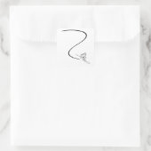 Skiers | Ski Skis Skiing Winter Gifts Vierkante Sticker (Tas)