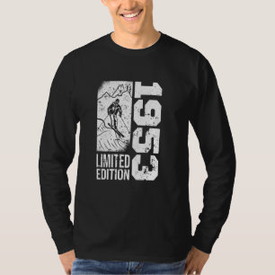 Skiërs Skier geboren 1953 Verjaardag Skiën Ski T-shirt