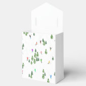 Skiers Skiing Illustratie Ski Kerstmis Bedankdoosjes (Geopend)