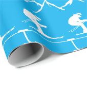 Skiers Skiing Mountains and Cable Cars Cadeaupapier (Rol Hoek)