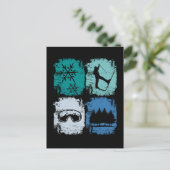 Skiers Skiing Winter Sports Briefkaart (Staand voorkant)