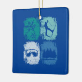 Skiers Skiing Winter Sports Keramisch Ornament (Links)