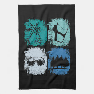 Skiers Skiing Winter Sports Theedoek