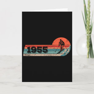 Skiërs Skiloper Vintage Geboren 1955 Verjaardag Sk Kaart