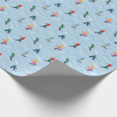 Skiërs snowboarders op de Moguls wintersport Cadeaupapier (Hoek)