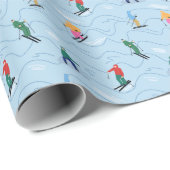 Skiërs snowboarders op de Moguls wintersport Cadeaupapier (Rol Hoek)