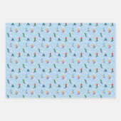 Skiërs snowboarders op de Moguls wintersport Inpakpapier Vel (Voorkant 3)