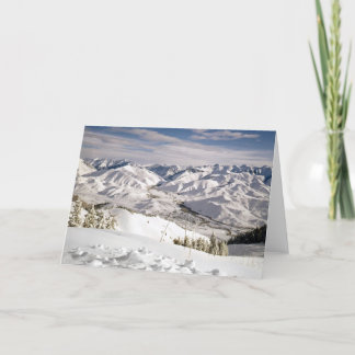 Skiërs Uitzicht vanaf de top van Bald Mountain Kaart