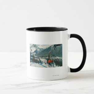 Skiers van de voorzitter Snoqualmie Pass, WA Mok