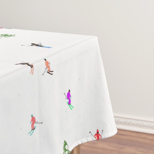 Skierskiën van de Holiday Alpine Tafelkleed (Voorbeeld)