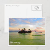 skies boracay rock briefkaart (Voorkant / Achterkant)