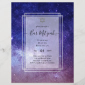 Skies Boven BAR MITZVAH Galaxy Blauw Goud Elegant (Voorkant)