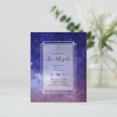 Skies Boven BAR MITZVAH Galaxy Blauw Goud Elegant (Staand voorkant)