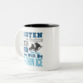 Skies Cijfer van de huidcoach Tweekleurige Koffiemok (Voorkant links)