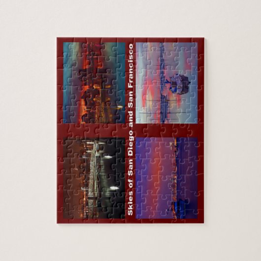 Skies of San Diego and San Francisco Puzzle Legpuzzel (Verticaal)