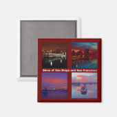 Skies of San Diego en San Francisco Magneet (Voorkant / Achterkant)