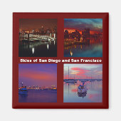 Skies of San Diego en San Francisco Magneet (Voorkant)