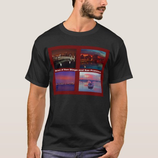 Skies of San Diego en San Francisco T-shirt (Voorkant)