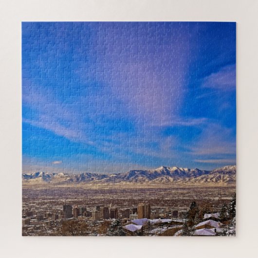 Skies Over Salt Lake City, Utah - 20x20 - 676 pc Legpuzzel (Verticaal)