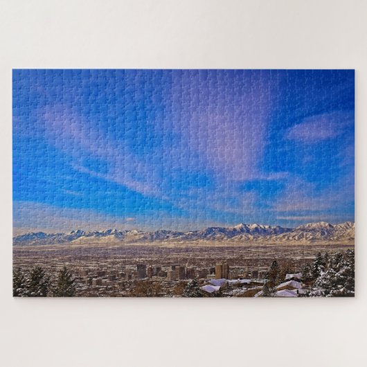 Skies Over Salt Lake City, Utah - 20x30 - 1014 pc Legpuzzel (Horizontaal)