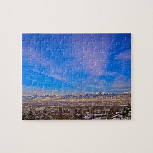 Skies Over Salt Lake City, Utah - 8x10 - 110 pc Legpuzzel (Horizontaal)