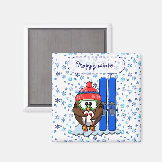 skieuil magneet (Voorkant / Achterkant)