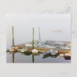 Skiffs and ochtend mist in Southwest Harbour, Briefkaart