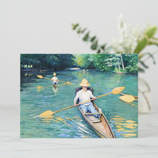 Skiffs, kunstwerk van Gustave Caillebotte, Kaart (Staand voorkant)